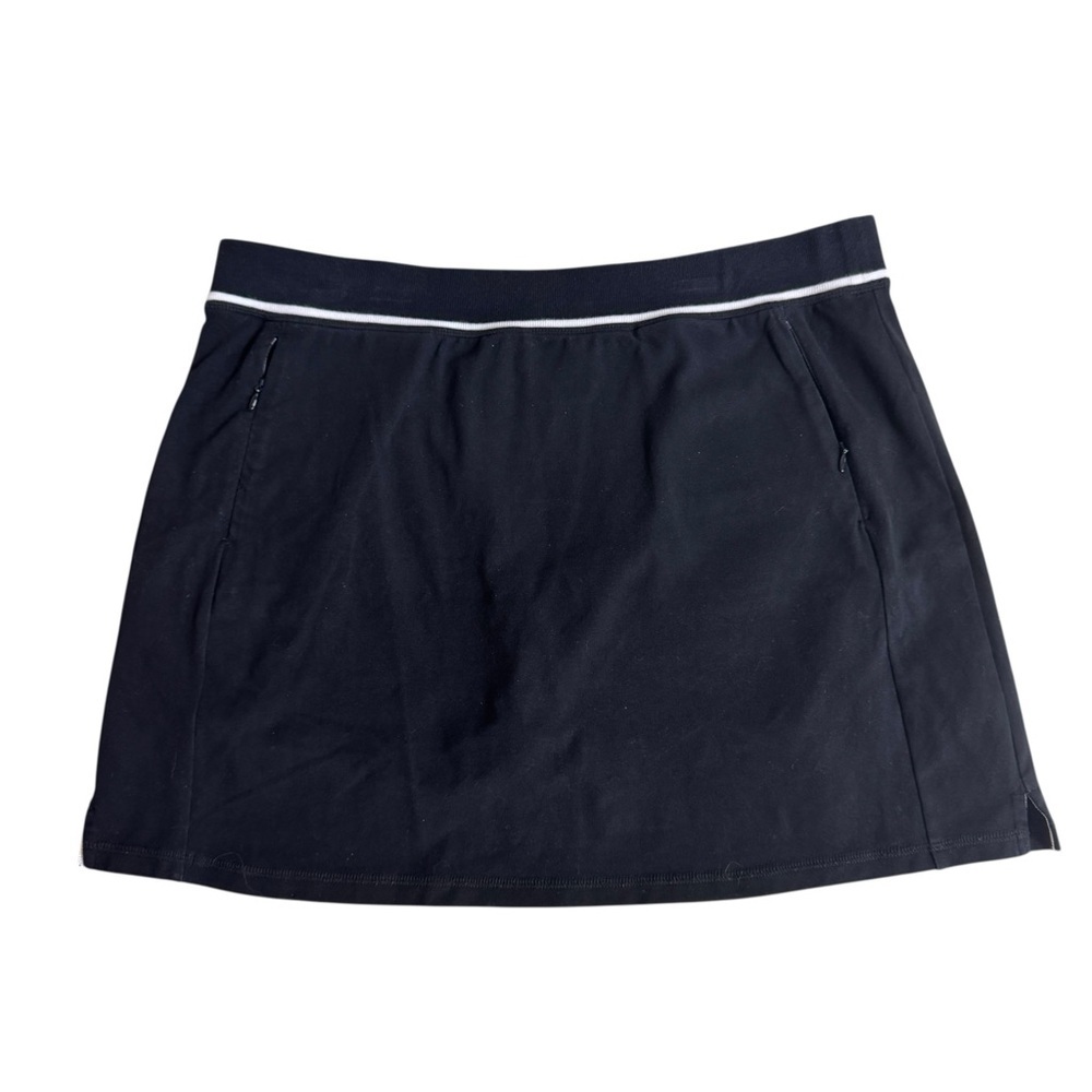 T by Talbots Black Skort Activewear Womens Size XL Preppy Classic Cotton